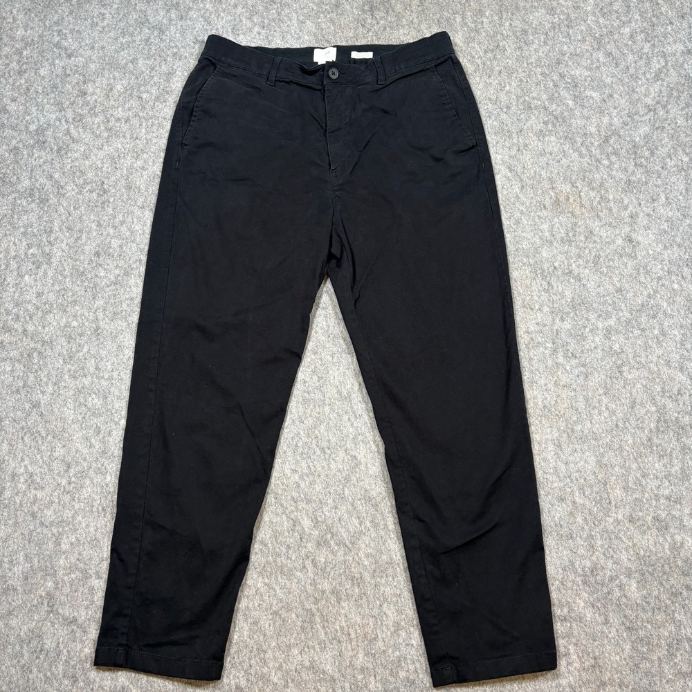 H&M Capri Dress Pants‎ Men's Size 34 Black Slim Fit Cropped Coupe Straight Leg